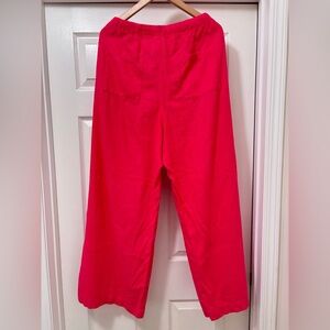 GAP Women's Wide Leg Pants in Bright Pink